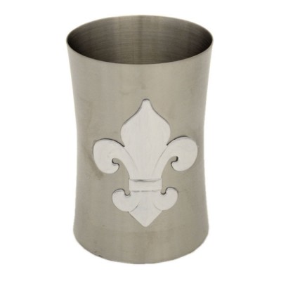 SW180686-FDL-STAINLESS STEEL MINT JULIP CUP W/FLEUR DE LIS